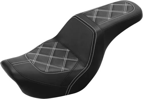 Vista 11 de C.C. RIDER Asiento para Conductor y Pasajero Asiento de Elevación Compatible con Harley Dyna Street Bob FXDB Low Rider FXDL/FXDLS Super Glide Custom