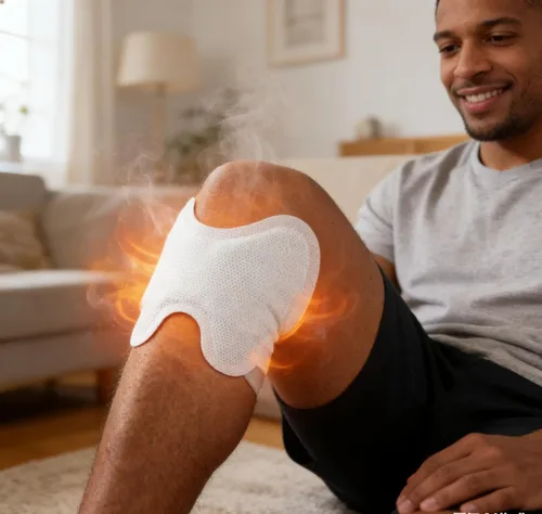 Vista 6 de Calentadores de rodilla calientes: paquete de 40 parches adhesivos desechables para hasta 12 horas de calor natural seguro, ideal para actividades