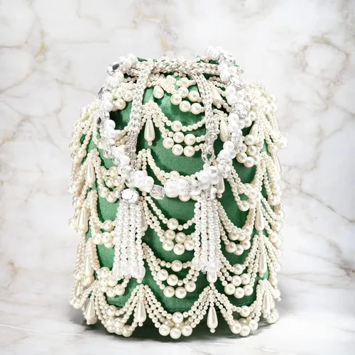 Vista 6 de Aheli Indian Potli Bags For Women Evening Bag Clutch Ethnic Bride Purse With Drawstring