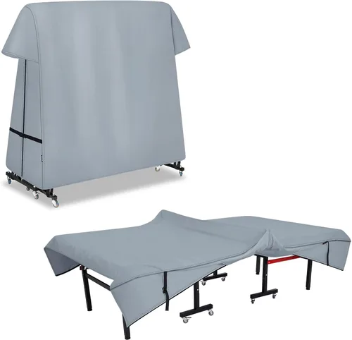 Vista 10 de Ping Pong Table Cover Outdoor Weatherproof Fits Universal 9x5 FT Negro