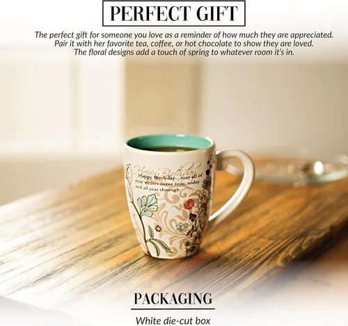 Vista 3 de Taza con texto en inglés «Mark My Words Happy Birthday», 4-3/4 pulgadas, capacidad de 20 onzas
