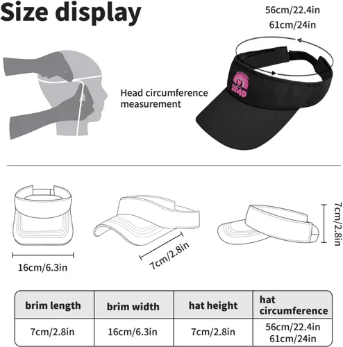 Vista 4 de Visor Breast Cancer Awareness Support Squad Hat, Sun Visor Hat for Women Visor Packable Visor Sun Caps