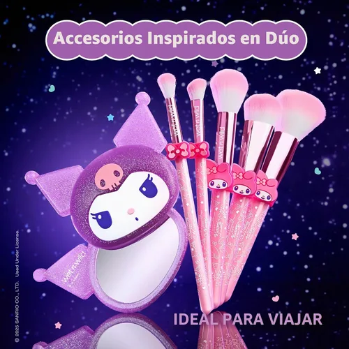 Vista 5 de wet n wild My Melody and Kuromi - Juego de brochas de maquillaje (5 piezas)