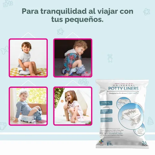 Vista 7 de Kalencom Forros universales para orinal - Forros desechables para orinal para niños pequeños (universal, 36, cuenta)