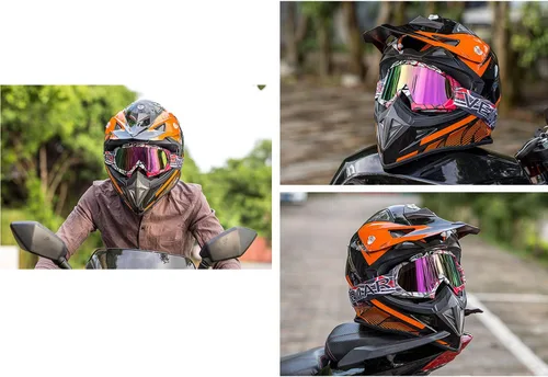 Vista 5 de Gafas ATV para motocross, motocross, motocicletas, gafas de seguridad para correr, esquí, para hombres, mujeres, niños y adultos, KG3