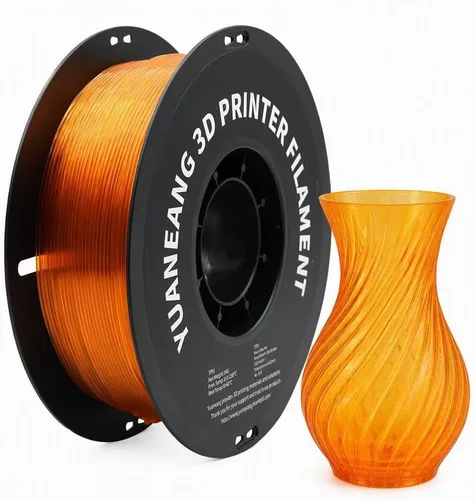 Vista 23 de Filamento PETG para impresora 3D, precisión dimensional +/- 0.001 in, carrete de 2.2 libras, 0.069 in, plateado 2.2 lbs plata