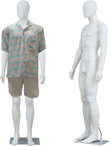 Vista 16 de Maniquí femenino con forma de vestido en exhibición - Maniquí completo ajustable y desmontable de 69 pulgadas, torso de maniquí para costura