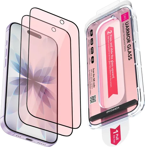 Vista 20 de UARMOR Protector de Pantalla de Privacidad de Vidrio para [ iPhone 15 Plus ] Vidrio Templado Premium 9H Anti-espía, Kits de Instalación Fácil
