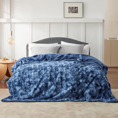 Vista 11 de Bedsure GentleSoft Manta Mullida de Sherpa - Manta de Forro Polar Cálida y Acogedora para Regalo de Mujer, Manta de Navidad de Felpa y Piel