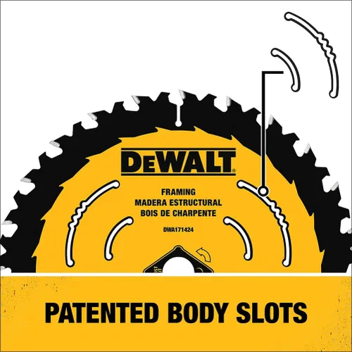 Vista 3 de DEWALT - Hoja de sierra circular, 7 1/4 pulgadas, 40 dientes, para cortar madera (DWA171440)