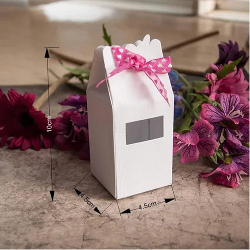 Vista 3 de Adies - Caja de leche 3D troquelada de metal, caja de regalo de caramelos, tarjetas de felicitación, troqueles de corte, plantillas de corte, álbum