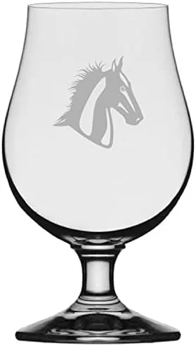 Vista 56 de Abaco Barb Body Horse - Vaso de cerveza Iona grabado (13.25 onzas)