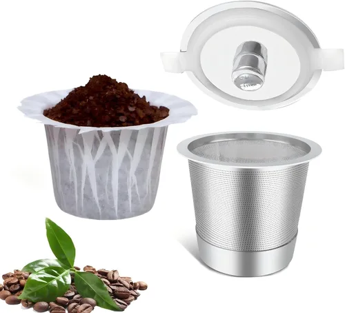 Vista 11 de Haetyly 100 unidades de filtros de papel natural compatibles con Keurig Single Serve 1.0 y 2.0, se ajustan a todas las marcas de cápsulas de café K
