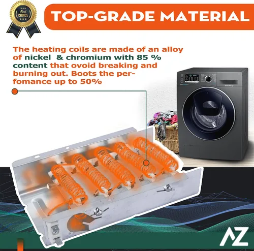 Vista 3 de Elemento calefactor de secadora de repuesto para Whirlpool WED4815EW1 WED5000DW2 WED6200SW1 WED6600VW0 WED4800BQ1 WED4800XQ0 WED4800XQ1 WED4900XW0