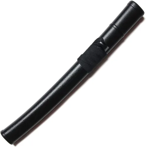 Vista 3 de E-BOGU Katana de práctica de polipropileno estilo Mokume (62.2 cm) con vaina Saya negra