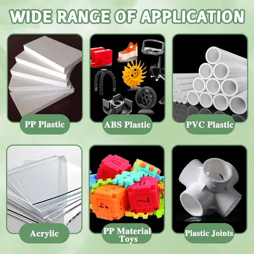 Vista 5 de Pegamento de plástico, adhesivo de plástico de 4.1 fl oz con cepillo, pegamento transparente súper fuerte para PP, ABS, PVC, acrílico, miniaturas