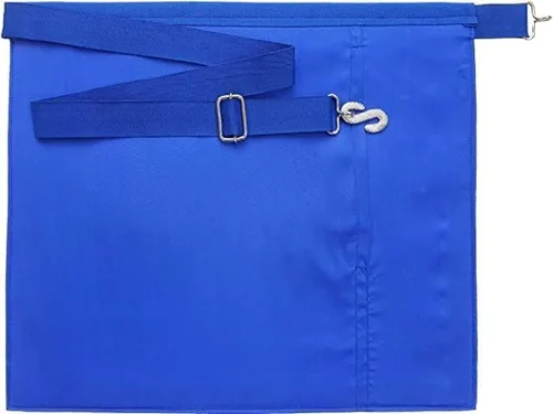 Vista 2 de Masonic Master Mason Blue Lodge Delantal con piel de cordero radiante, Azul