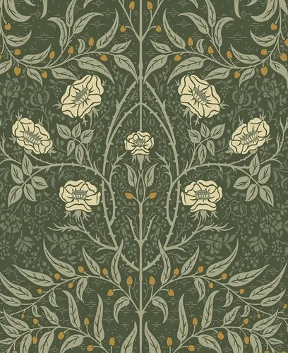 Vista 11 de NextWall Papel tapiz floral estarcido despegable y adhesivo (azul marino y salvia)