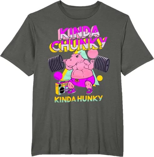 Vista 5 de Kinda Chunky Kinda Hunky, camiseta de gimnasio para culturismo, Negro