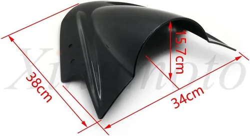 Vista 5 de NBX - Parabrisas de doble burbuja compatible con Kawasaki Ninja 300 EX300 2013-2015 negro