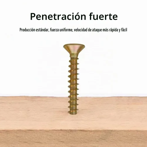 Vista 4 de Kit surtido de tornillos para madera de cabeza plana M3.5 M4 M5, 260 piezas, tornillos de madera autorroscantes de cabeza plana avellanados