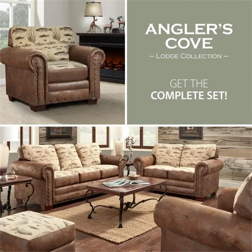 Vista 4 de American Furniture Classics Modelo 8500-70S Angler's Cove - Juego de 4 piezas con cama