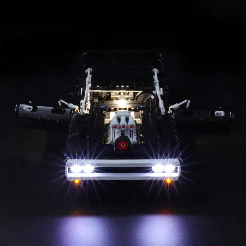 Vista 6 de BRIKSMAX - Kit de iluminación LED para Dodge Charger Technic Fast & Furious Dom, compatible con el modelo de bloques de construcción Lego 42111,