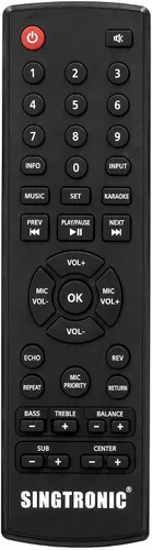 Vista 7 de Singtronic BT-0808Pro Portable 500W Sistema de karaoke todo en uno, gratuito: 2 x micrófonos profesionales