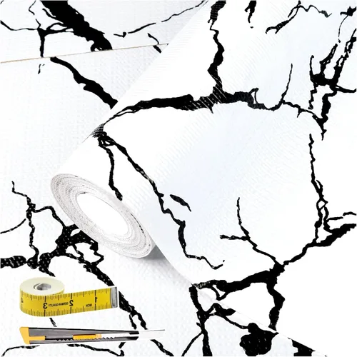 Vista 24 de Lámina para revestir estantes y cajones de cocina y baño, impermeable, antideslizante, sin adhesivo, fácil de limpiar, incluye cuchillo y cinta