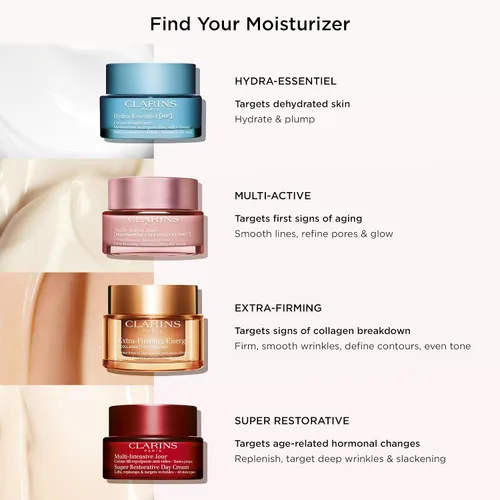 Vista 10 de Clarins Hidratante de día multiactivo con niacinamida Suaviza las líneas finas Aprieta visiblemente los poros Tono y textura uniformes