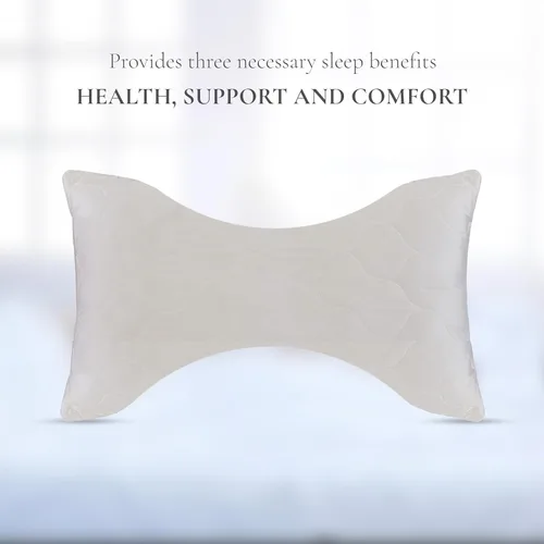 Vista 5 de Sleep & Beyond myDual Side Pillow: almohada de lana 100% natural, soporte para cuello y columna vertebral, ajustable y lavable, diseño cómodo