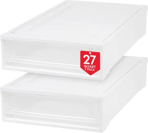 Vista 15 de IRIS USA Paquete de 2, 6 cuartos de galón pequeño organizador