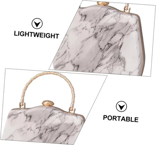 Vista 4 de VALICLUD 1 bolso de noche de lujo marmoleado elegante y embrague para mujeres para fiestas, bodas, bailes de graduación y eventos formales