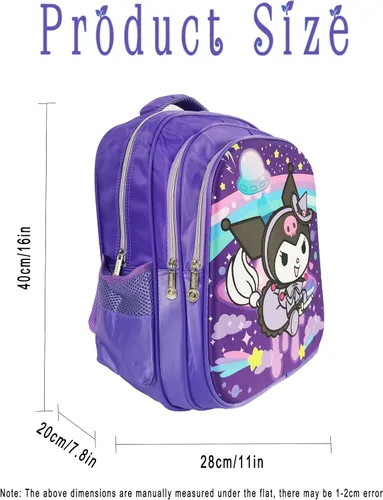 Vista 2 de Mochila de dibujos animados de 16 pulgadas, elegante mochila casual con múltiples compartimentos, Style03, Mochilas Daypack