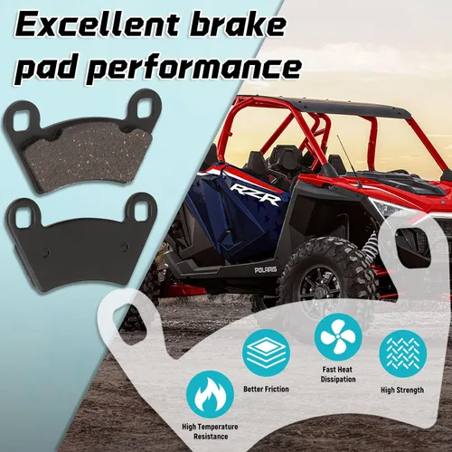 Vista 3 de 2 pares de pastillas de freno traseras o delanteras para Polaris Ranger 500 570 700 800 900 RZR 800 900 XP Ranger 700 accesorios 800 XP Crew Diesel