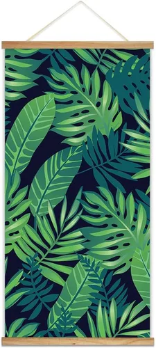 Vista 37 de wall26 Póster colgante de madera enmarcado con hermosas flores de invierno, impresión para el hogar, listo para colgar, 18 x 36 pulgadas