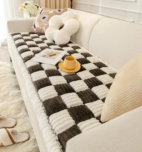 Vista 9 de vctops Farmhouse Buffalo - Cojín antideslizante para silla de cocina y comedor con lazos, cojín antideslizante de franela de felpa suave y mullida