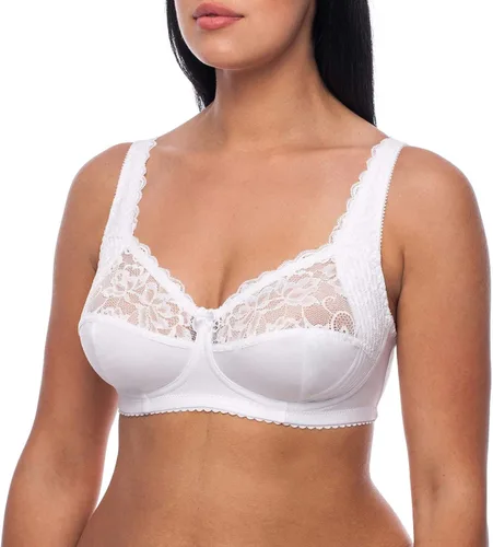 Vista 2 de frugue Sujetador reductor de encaje inalámbrico sin varillas para mujer