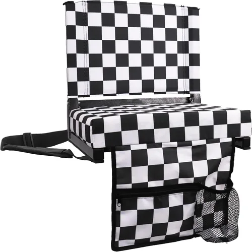 Vista 12 de Asientos de estadio con soporte trasero para gradas día del juego, deportes Sillas de gradas acolchadas de 2.8 pulgadas de grosor con ganchos