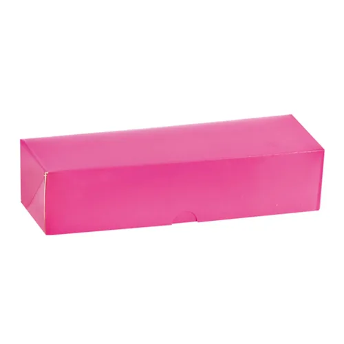 Vista 5 de PacknWood caja rectangular para macarrones sin visor, rosa, con capacidad para siete macarrones, Negro, 250