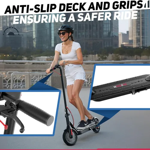 Vista 16 de Windone Electric Scooter for Adults, 430W Peak Motor, 19MPH & 17-Mile Range, Foldable Commuter Scooter with 10" Shock-Absorbing Tires & Dual Braking