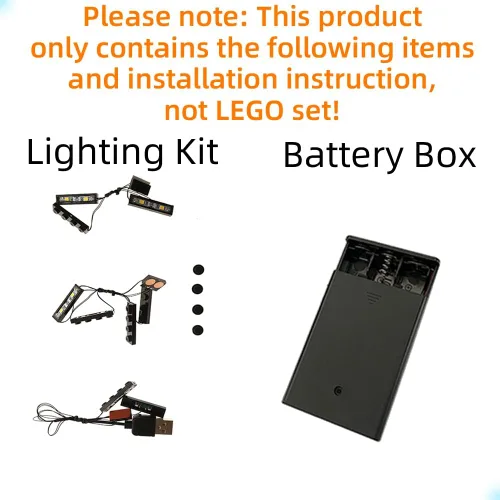 Vista 3 de GEAMENT Kit de luces LED compatible con el tren de pasajeros LEGO Express, juego de iluminación para modelo de construcción City 60337
