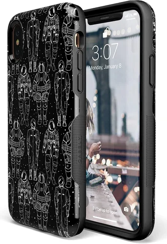Vista 140 de Casely Funda para iPhone Xs Max Funda con estampado de festival (solo buenas vibraciones)