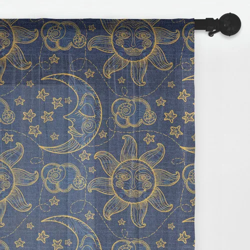 Vista 31 de Ambesonne Cortinas de tul Eiffel con bolsillo para barra, globos retro de corazón de café, remolinos de hito francés, cortina transparente