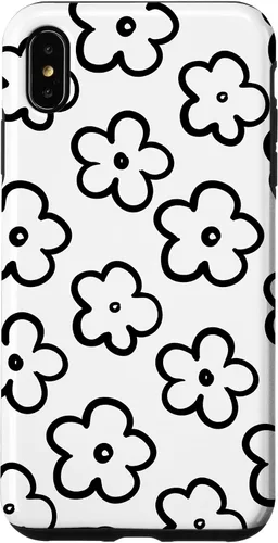Vista 11 de Funda para iPhone 11 Pro Max con diseño de flores silvestres en blanco y negro