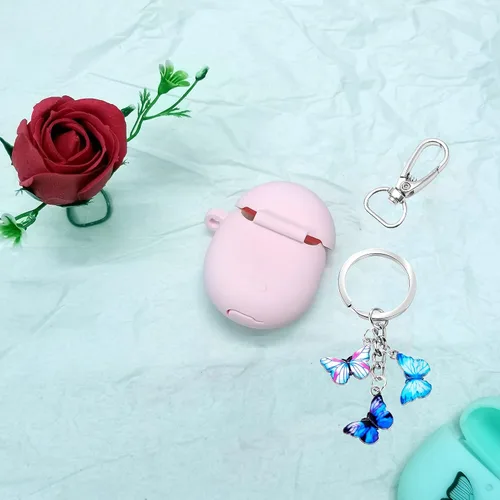 Vista 3 de Funda para Google Pixel Buds Pro 2022, bonita funda de silicona suave con diseño de mariposa de dibujos animados, funda de carga para auriculares