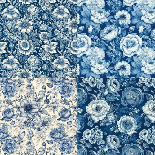Vista 6 de Papel de cartulina floral, bloc de papel para álbum de recortes de 6 x 6 pulgadas, 24 hojas de papel de patrón de flores de una sola cara, papel