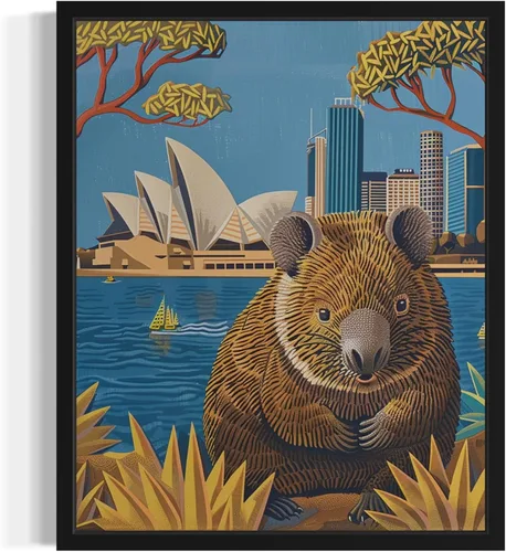 Vista 33 de Póster de paisaje de Adelaide Australia, arte de pared retro vintage, pintura de paisaje de la naturaleza, galería 23