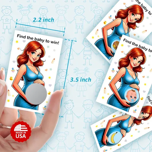 Vista 2 de RokAPary Find The Baby to Win Boy - Juego de rascar para niños, juegos tontos fáciles de jugar, idea divertida, actividad rompehielos para baby