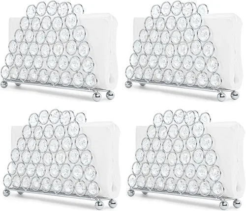 Vista 15 de Servilleteros de cristal elegantes y lujosos para servilletas de papel, cocina, comedor y encimeras, soporte para almacenamiento